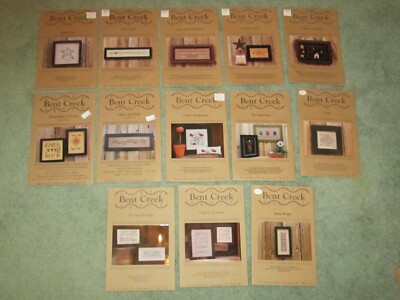 NEW & RARE ''BENT CREEK'' CROSS STITCH PATTERN CHART PACK CHOOSE: 13 DESIGNS