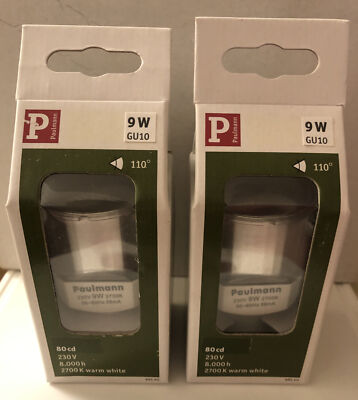 2x Energiesparlampe Reflektor ESL GU10 9W 230V Leuchtmittel 882.60 von Paulmann