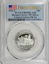 2016-S Silver Washington Quarter - Harpers Ferry NP - PCGS PR69DCAM - FS