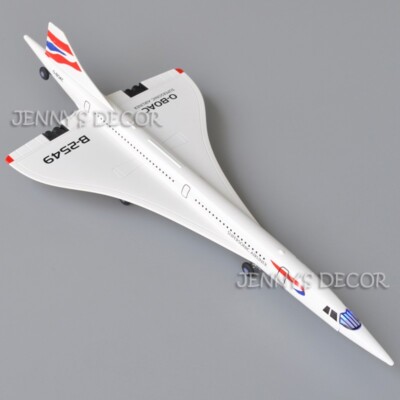 Modèle Avion Concorde En Alliage 1/168 - Avec Sons Et Lumières - Jouet Collection Ou Enfant Dès 3 Ans