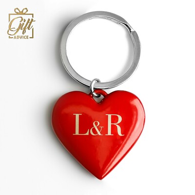 heart shape keyring engraved personalised gift  best friend wedding for her