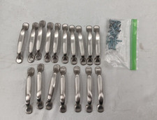 Lot Of 17 Nickel Drawer Cabinet Pulls