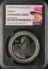 2022PM British Virgin Islands Silver $10 Pegasus NGC PF69 Ultra Cam COINGIANTS