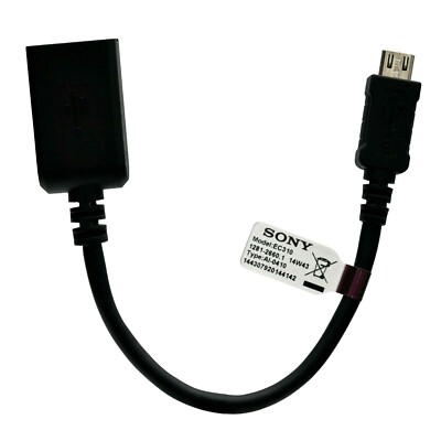 Original Sony Adapter Cable EC310 Micro USB auf USB OTG, 15 cm, black, Bulk
