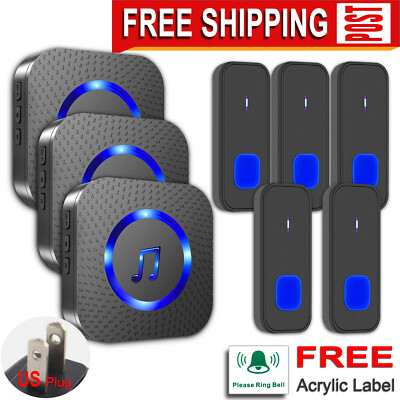 One click hospital call, restaurant call service, 5 buttons+3 wireless doorbells