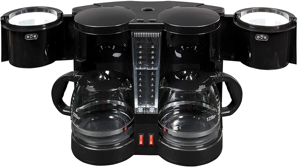 Cucinapro Double Coffee Brewer Station - Two 12 Cup Pots