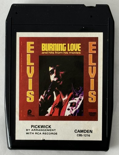 Elvis Presley 8-Track Tape - Burning Love - USA - Pickwick Camden - PLAY TESTED