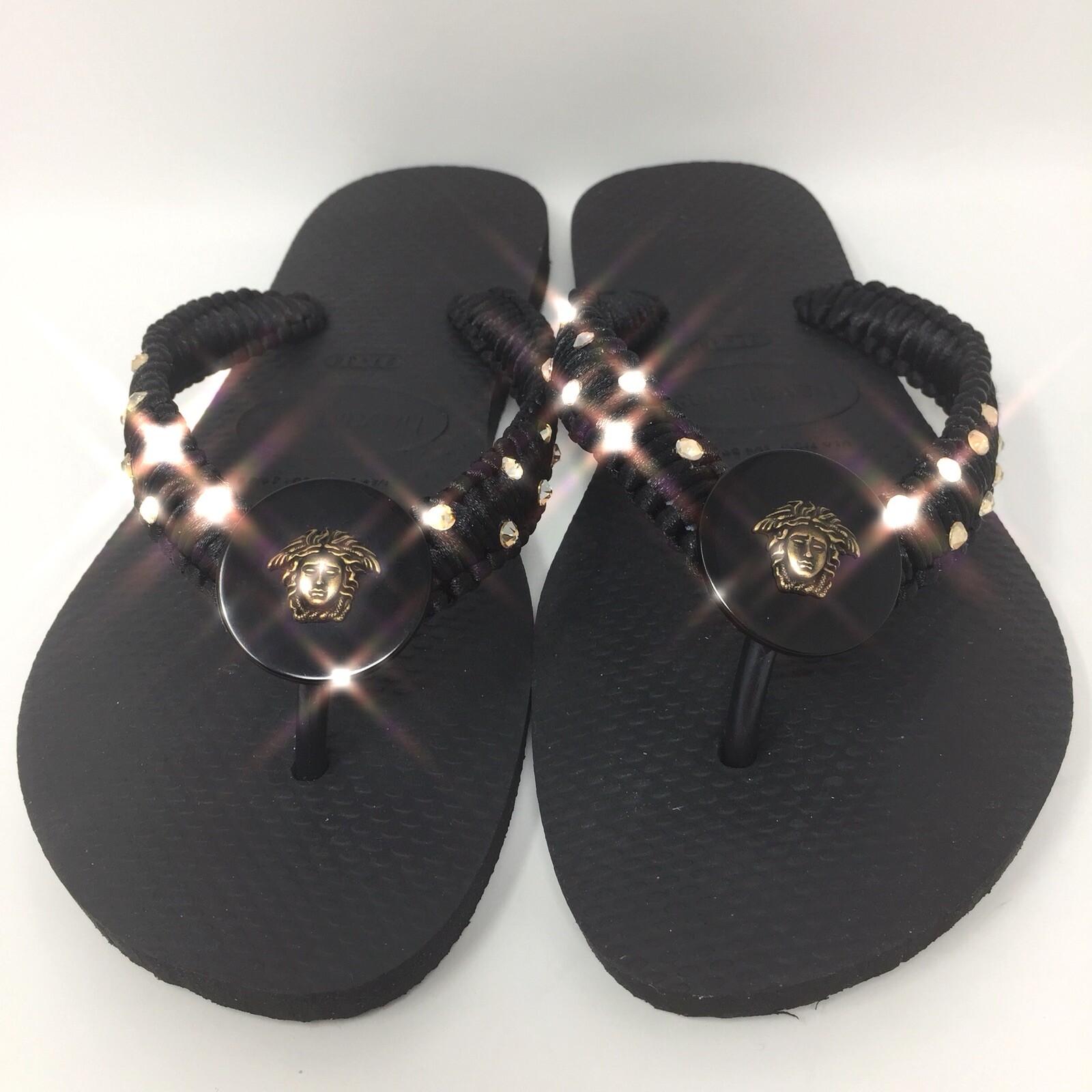 havaianas swarovski crystal flip flops