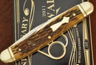 SCHRADE WALDEN 65th ANNIVERSARY 1946-2011 BONE PREMIUM MUSKRAT KNIFE IN TIN