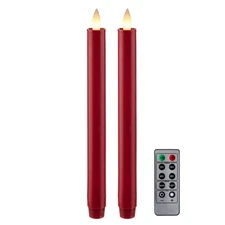 Flameless Taper Candles Flickering with Remote and Timer, 3D Moving Flame Tap...