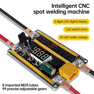 12V Spot Welder DIY Kit 99 Gears 18650 Mini Spots Welding Machine Control Board