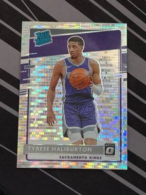 Tyrese Haliburton RC 2020-21 Panini Optic Target Silver Pulsar Prizm Holo #162