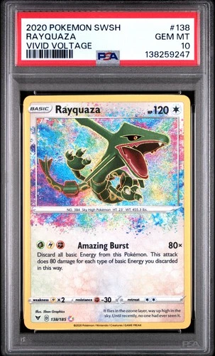 2020 Pokemon Sword & Shield Vivid Voltage #138 Rayquaza Vivid Voltage PSA 10