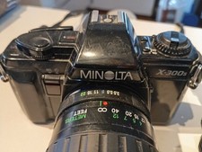 Macchina fotografica reflex ANALOGICA Minolta X-300s + Teleobiettivo + Custodia 