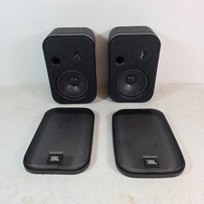 JBL Control 1G Compact Bookshelf Speakers Pair Black Tested Working with Grilles