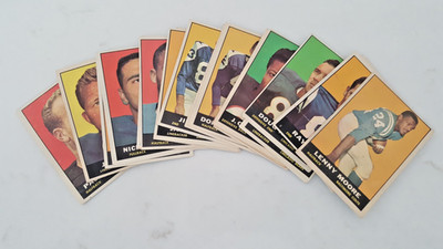 1961 topps football cards #100 and up, complete your set