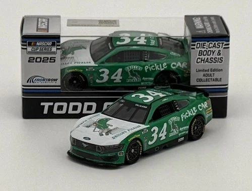 NASCAR 2025 TODD GILLILAND #34 GRILLO'S PICKLES 1/64 CAR