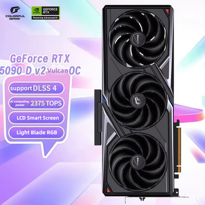 Colorful iGame RTX 5090D Black Vulcan OC V2 24G Gaming Graphics Card New