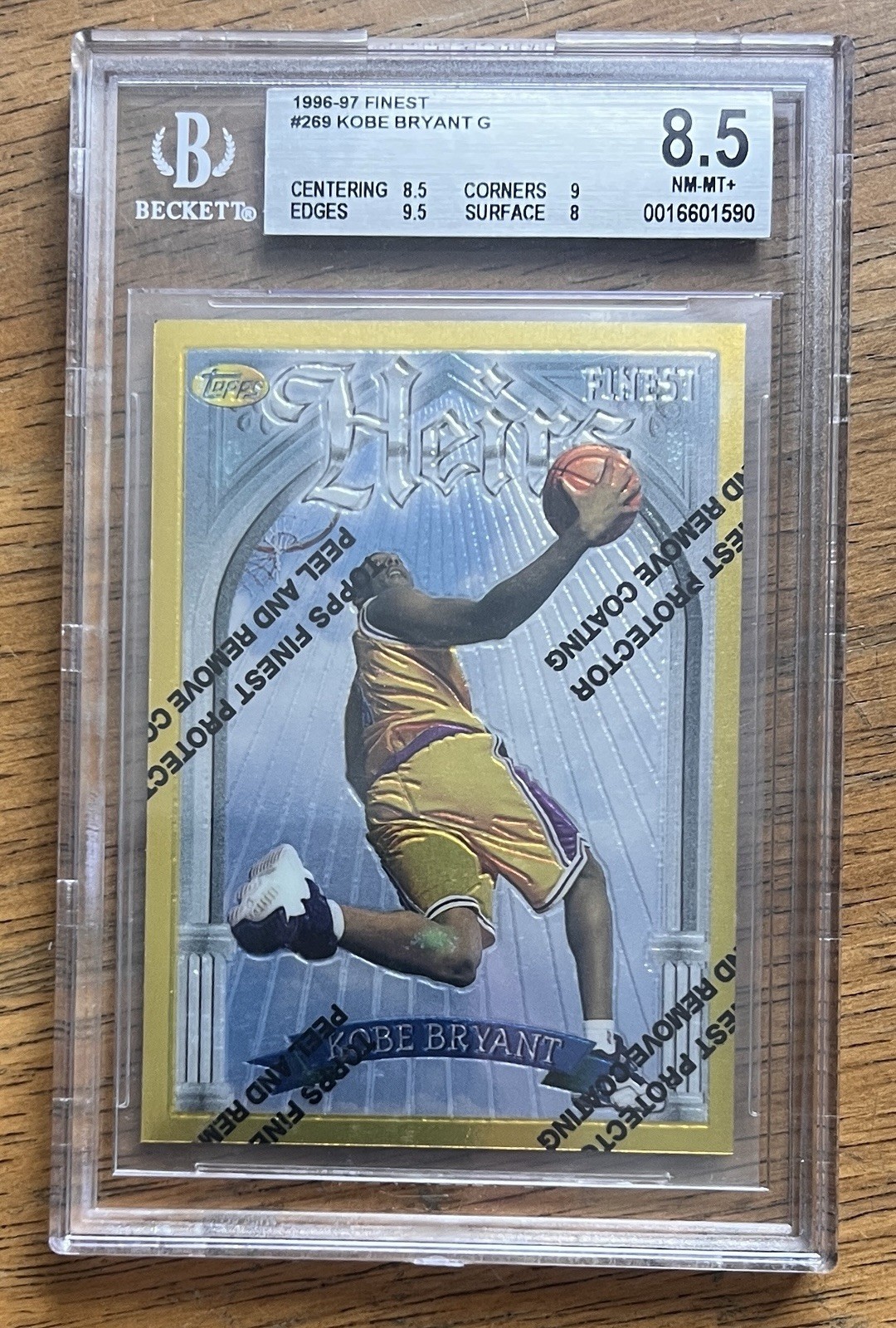 Kobe Bryant 1996 Topps Finest #269 Gold - Base (with Coating
