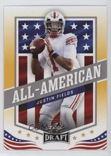 2021 Leaf Draft All-American Gold Justin Fields #49 0ps8