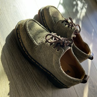 Dr. Martens Lowell Suede Olive/Dark Brown Moc Toe Brand New size 6 men s 7 women