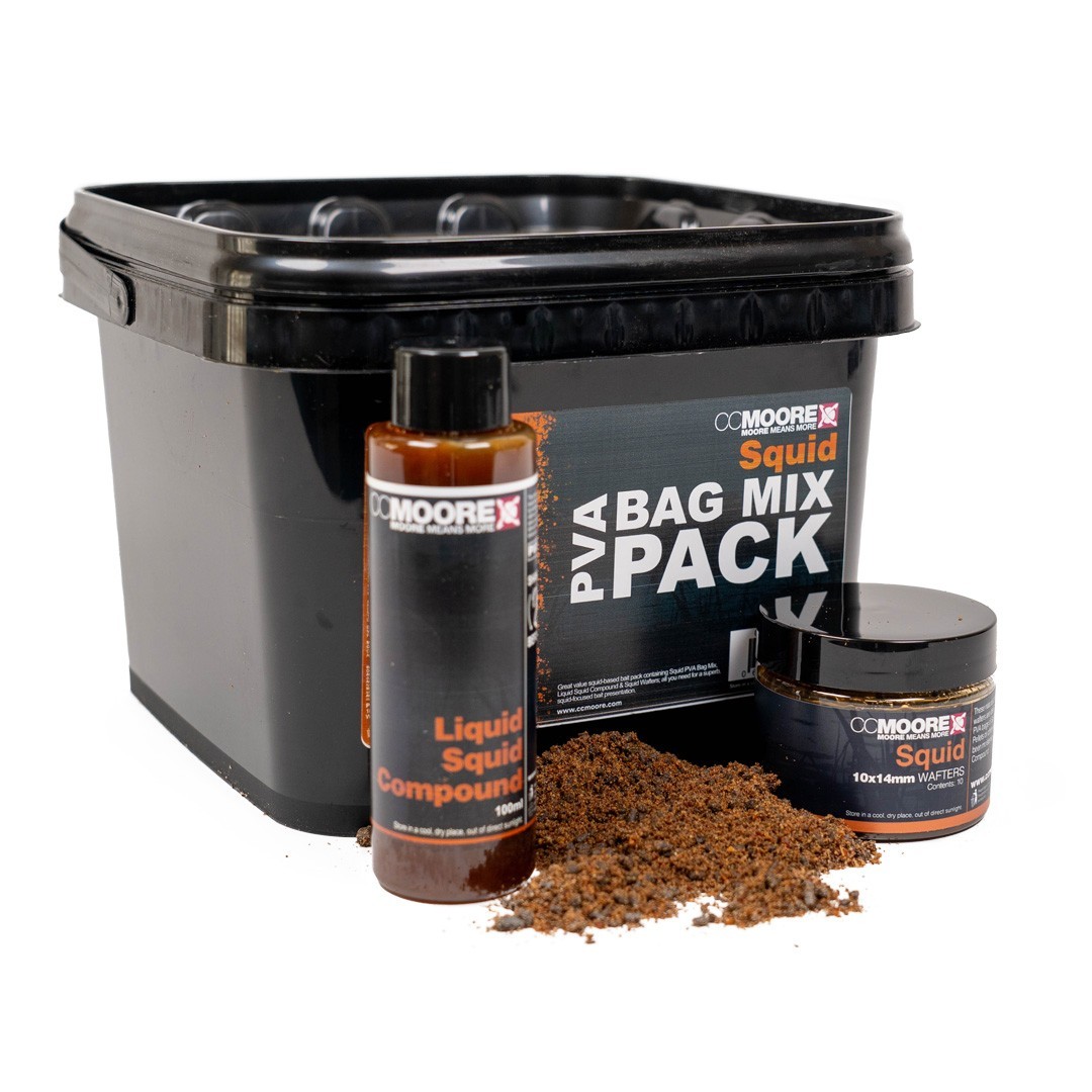 CC Moore Squid PVA Bag Mix Pack- Carp Fishing- Hookbaits, Liquids