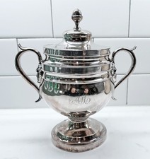Antique American Coin Silver Covered Bowl by Edward Lownes