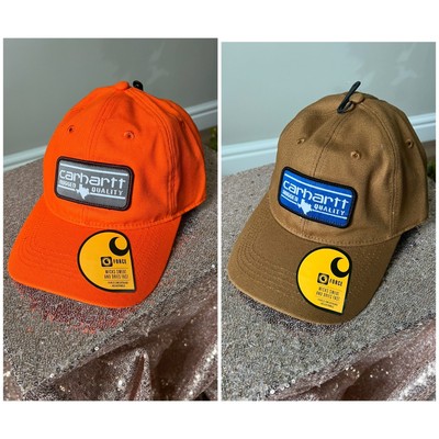 Carhartt Force Cap Canvas Texas Patch Baseball Trucker Cap Orange & Tan NEU
