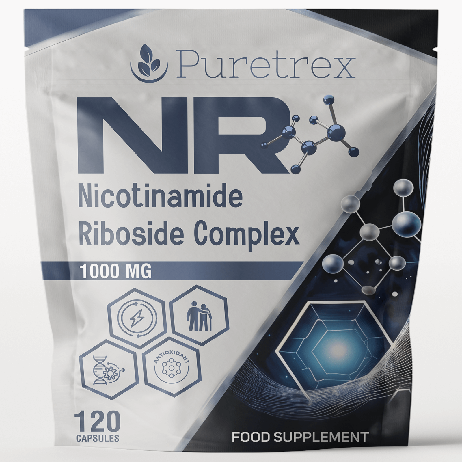 NR Nicotinamide Riboside Complex 1000mg - DNA Booster Trans-Resveratrol Complex