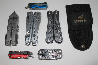 Gerber Multi-Tool Lot - 3 full sized multipliers, Mini Suspension , Gerber Dimes