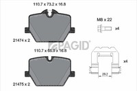Pagid Bremsbelagsatz Scheibenbremse T2347N FüR Bmw 3Er G20 G80 G28 Touring G21