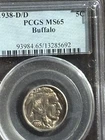 1938-D/D Buffalo 5c PCGS MS65 Deep Golden Orange Toning