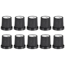 10Pack 6mm Shaft Hole Knob Effect Pedal Amplifier Potentiometer Knob Black White