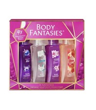 Body Fantasies Signature Fragrance Body Spray Gift Set for Women 1.7 oz 4 count