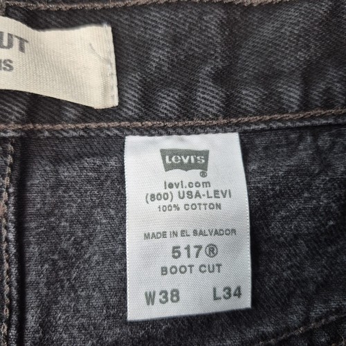 Vintage Levis Jeans Mens 38x34 (Fits 36x35) Black Denim 517 Bootcut Y2K 2004 by Levi's, $66.49 - Photo 4