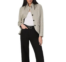  598 New Rag  Bone Women's Slade Italian Plaid Houndstooth Blazer. Size 6