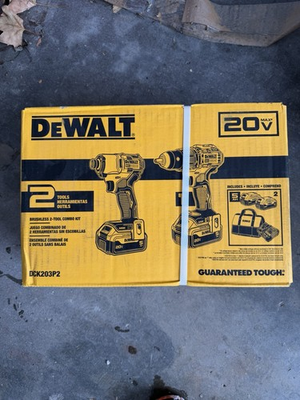 #ad Dewalt DCK203P2 20V Max 2 Tool Hammer Drill amp; Impact Combo Kit NEW 2 5ah bats $222.00