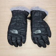 The North Face Girls Black Winter Snowboard Gloves Small/Petite Faux Fur