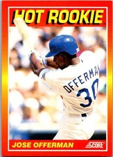 Jose Offerman 1991 Score #10 Los Angeles Dodgers