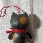Set Of 2 Whimsical Folk Art Cat Decor/9” Wind Chime & 5” Ornament/Adorable — photo 10