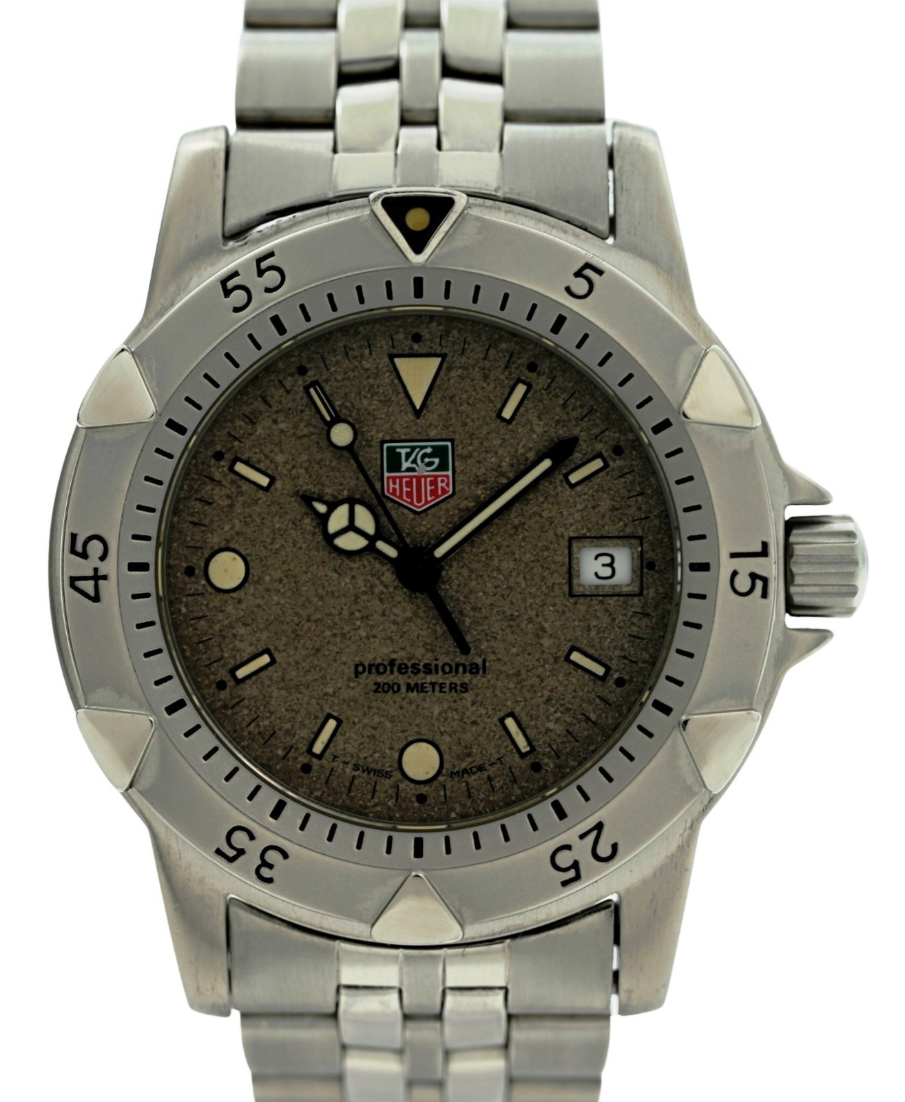 Men's Tag Heuer 37mm Light Granite Rock Dial 1500 Series Watch Ref: WD1211-K-20!