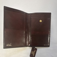 Bosca Leather Folding Wallet Brown Men's Solid Logo Accent Handmade