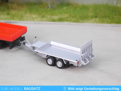 ELBE-MODELL EM223 1:87 Bausatz Tandemanhänger für Baumaschinentransporte
