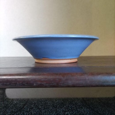 Bonsai Pot by Bigei Tokoname Ware Blue 16.2cm x 4cm