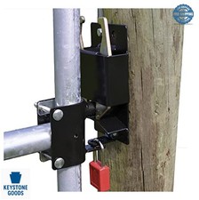 Gate Latch Lockable Two Way Livestock Gate Latch Metal Powder Coated Black for