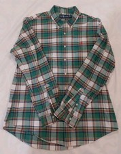 Ralph Lauren Shirt Mens XL Green Plaid Long Sleeve Button Down Pony Custom