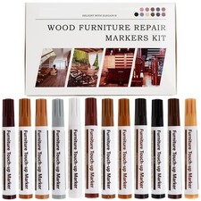 New Upgrade Furniture Pens for Touch Up, 12 14 pcs, 12 color wood markers