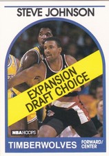1989-90 NBA Hoops STEVE JOHNSON base card #324 Expansion Draft Choice. Wolves