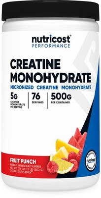 Nutricost Creatine Monohydrate Powder (500G) (Fruit Punch)