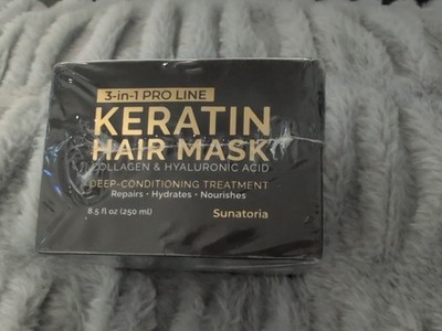 SUNATORIA Keratin Hair Mask 3 in 1 Treatment for Hair Repair 8.5 Oz / 250ml 